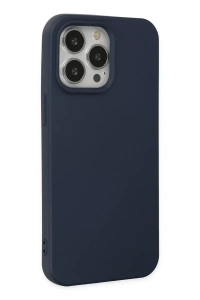 Apple iPhone 15 Pro Kılıf Nano içi Kadife Silikon - Lacivert