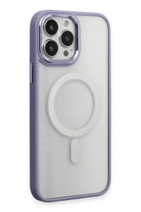 Apple iPhone 15 Pro Kılıf Room Magneticsafe Silikon - Lila