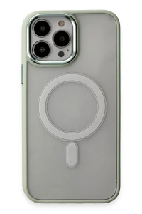 Apple iPhone 15 Pro Kılıf Room Magneticsafe Silikon - Su Yeşili