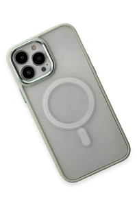 Apple iPhone 15 Pro Kılıf Room Magneticsafe Silikon - Su Yeşili