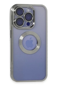 Apple iPhone 15 Pro Kılıf Slot Silikon - Gümüş