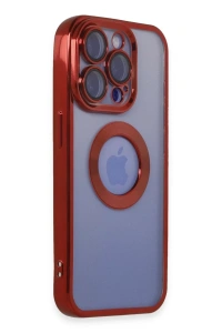 Apple iPhone 15 Pro Kılıf Slot Silikon - Kırmızı