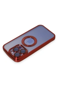 Apple iPhone 15 Pro Kılıf Slot Silikon - Kırmızı