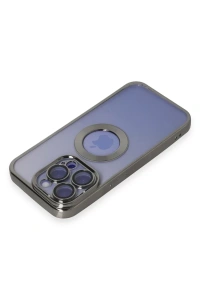 Apple iPhone 15 Pro Kılıf Slot Silikon - Titan Gri
