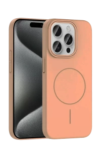 Apple iPhone 15 Pro Max Broş Magsafe Kapak - Çöl Titanyum