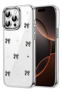 Apple iPhone 15 Pro Max Fiyonk Desenli Kapak - Desen 8