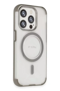 Apple iPhone 15 Pro Max Hilton Magsafe Kapak - Titan Gri