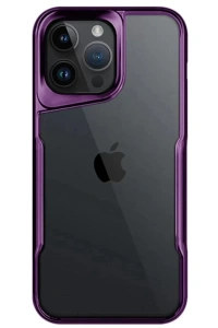 Apple iPhone 15 Pro Max Kılıf Boyi Silikon Kapak - Derin Mor