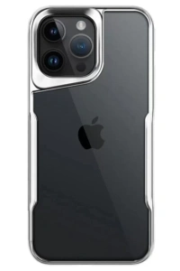Apple iPhone 15 Pro Max Kılıf Boyi Silikon Kapak - Gümüş