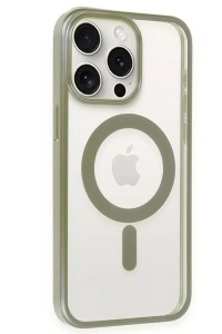 Apple iPhone 15 Pro Max Kılıf Erozi Magsafe Kapak - Gri