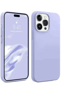 Apple iPhone 15 Pro Max Kılıf First Silikon - Lila