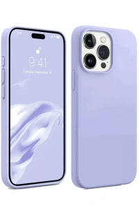 Apple iPhone 15 Pro Max Kılıf First Silikon - Lila