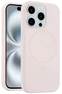 Apple iPhone 15 Pro Max Kılıf Jully Magsafe Kapak - Pudra