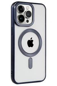Apple iPhone 15 Pro Max Kılıf Kronos Magsafe Kapak - Lacivert