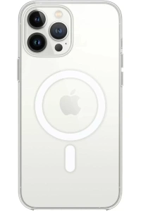 Apple iPhone 15 Pro Max Kılıf Magneticsafe Şeffaf Silikon - Şeffaf