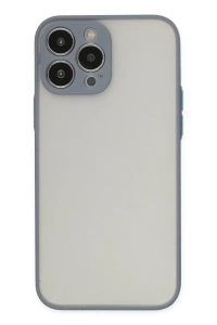 Apple iPhone 15 Pro Max Kılıf Montreal Silikon Kapak - Gri