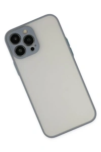 Apple iPhone 15 Pro Max Kılıf Montreal Silikon Kapak - Gri