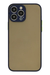 Apple iPhone 15 Pro Max Kılıf Montreal Silikon Kapak - Lacivert