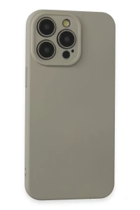 Apple iPhone 15 Pro Max Kılıf Nano içi Kadife Silikon - Beyaz Titanyum