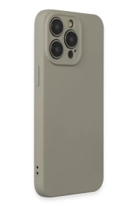 Apple iPhone 15 Pro Max Kılıf Nano içi Kadife Silikon - Beyaz Titanyum