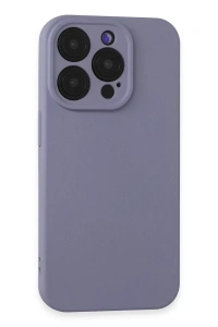 Apple iPhone 15 Pro Max Kılıf Nano içi Kadife Silikon - Lila