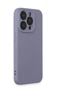 Apple iPhone 15 Pro Max Kılıf Nano içi Kadife Silikon - Lila