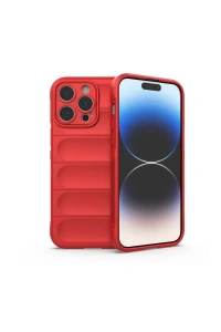 Apple iPhone 15 Pro Max Kılıf Optimum Silikon - Kırmızı