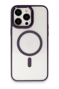 Apple iPhone 15 Pro Max Kılıf Room Magneticsafe Silikon - Derin Mor