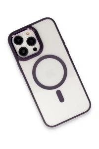 Apple iPhone 15 Pro Max Kılıf Room Magneticsafe Silikon - Derin Mor