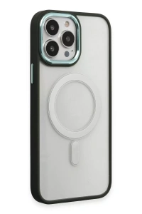 Apple iPhone 15 Pro Max Kılıf Room Magneticsafe Silikon - Köknar Yeşili