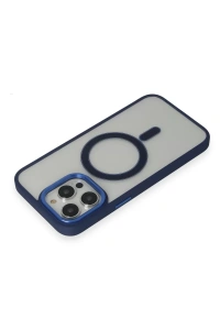Apple iPhone 15 Pro Max Kılıf Room Magneticsafe Silikon - Lacivert