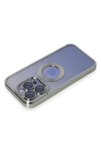 Apple iPhone 15 Pro Max Kılıf Slot Silikon - Gümüş