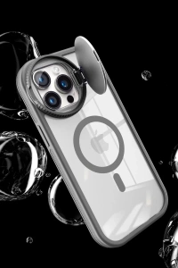 Apple iPhone 15 Pro Max Kılıf Teleskop Lens Magsafe Silikon Kapak - Koyu Yeşil