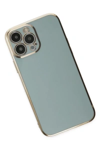 Apple iPhone 15 Pro Max Kılıf Volet Silikon - Açık Yeşil