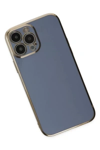 Apple iPhone 15 Pro Max Kılıf Volet Silikon - Mavi