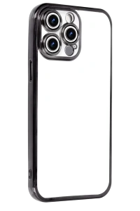 Apple iPhone 15 Pro Max Lensli Silikon - Siyah
