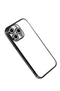 Apple iPhone 15 Pro Max Lensli Silikon - Siyah