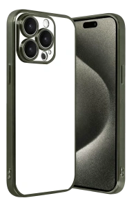 Apple iPhone 15 Pro Max Lensli Silikon - Yeşil