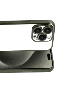 Apple iPhone 15 Pro Max Lensli Silikon - Yeşil
