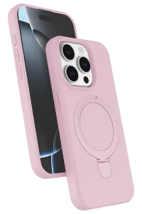 Apple iPhone 15 Pro Max Regal Magsafe Standlı Kapak - Açık Pembe