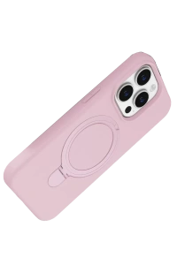 Apple iPhone 15 Pro Max Regal Magsafe Standlı Kapak - Açık Pembe