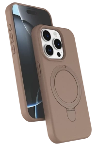 Apple iPhone 15 Pro Max Regal Magsafe Standlı Kapak - Çöl Titanyum