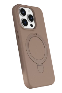 Apple iPhone 15 Pro Max Regal Magsafe Standlı Kapak - Çöl Titanyum