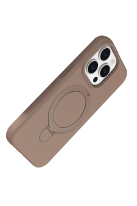 Apple iPhone 15 Pro Max Regal Magsafe Standlı Kapak - Çöl Titanyum