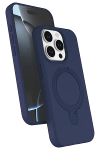 Apple iPhone 15 Pro Max Regal Magsafe Standlı Kapak - Lacivert
