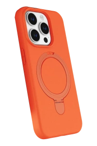 Apple iPhone 15 Pro Max Regal Magsafe Standlı Kapak - Turuncu