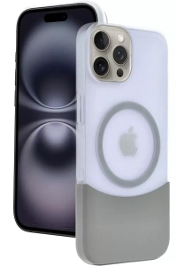 Apple iPhone 15 Pro Max Velar Magsafe Kapak - Natural Grey