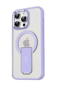 Apple iPhone 15 Pro Tork Magsafe Standlı Kapak - Lila