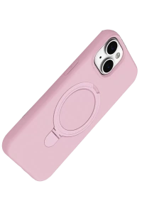 Apple iPhone 15 Regal Magsafe Standlı Kapak - Açık Pembe