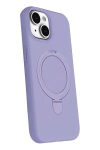 Apple iPhone 15 Regal Magsafe Standlı Kapak - Lila